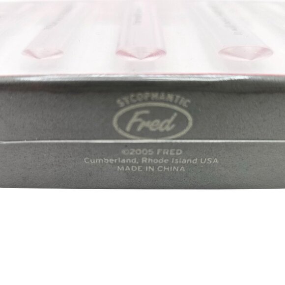 Apology Flower Talk Bud Vase By Fred Clear & Pink Acrylic Humorous Phrases - Picture 14 of 15